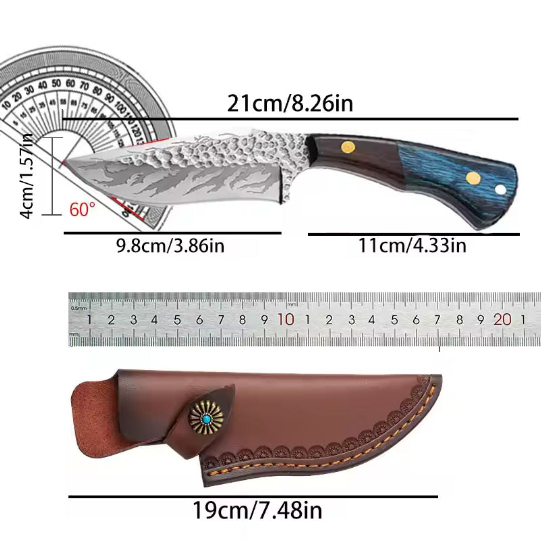Couteau Ranger Dravon Acier Inoxydable Aventurier Forgé à la Main - Qualité Premium