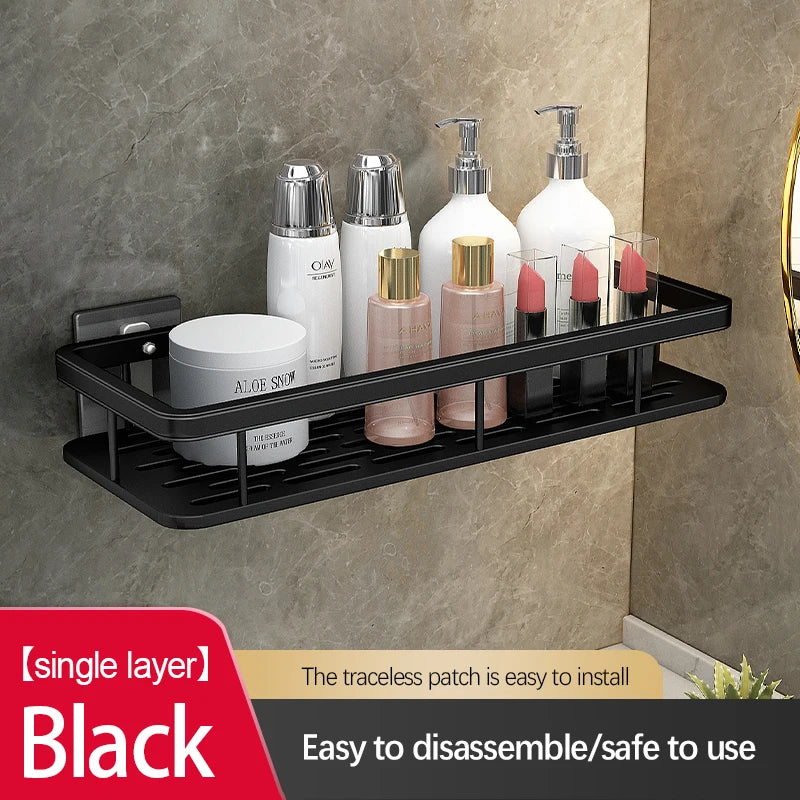 Stainless Steel Bathroom Storage Rack β Anti-Rust Suction Cup Shower Organizer