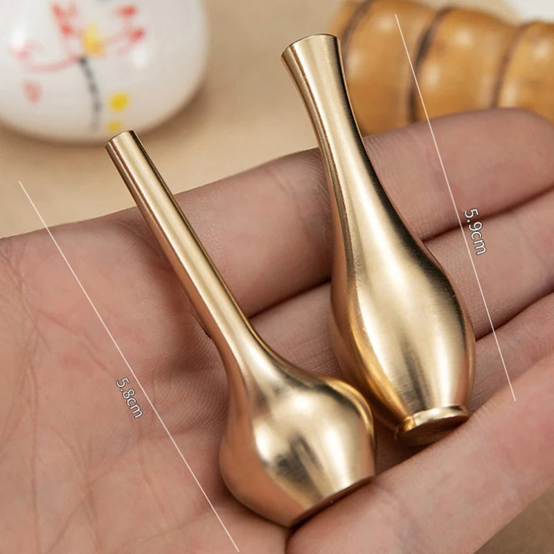 Nordic Mini Copper Vase – Gold-Plated Scandinavian Flower Vase for Home Décor