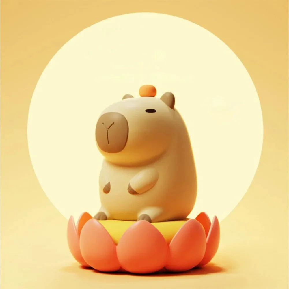Capybara LED Night Light – Cute Silicone Animal Touch Lamp for Kids' Room & Bedside