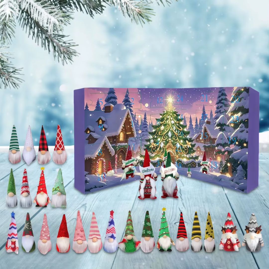 🎅 Christmas Gnome Countdown Calendar 2025 + FREE LED Gnome Gift 🎁