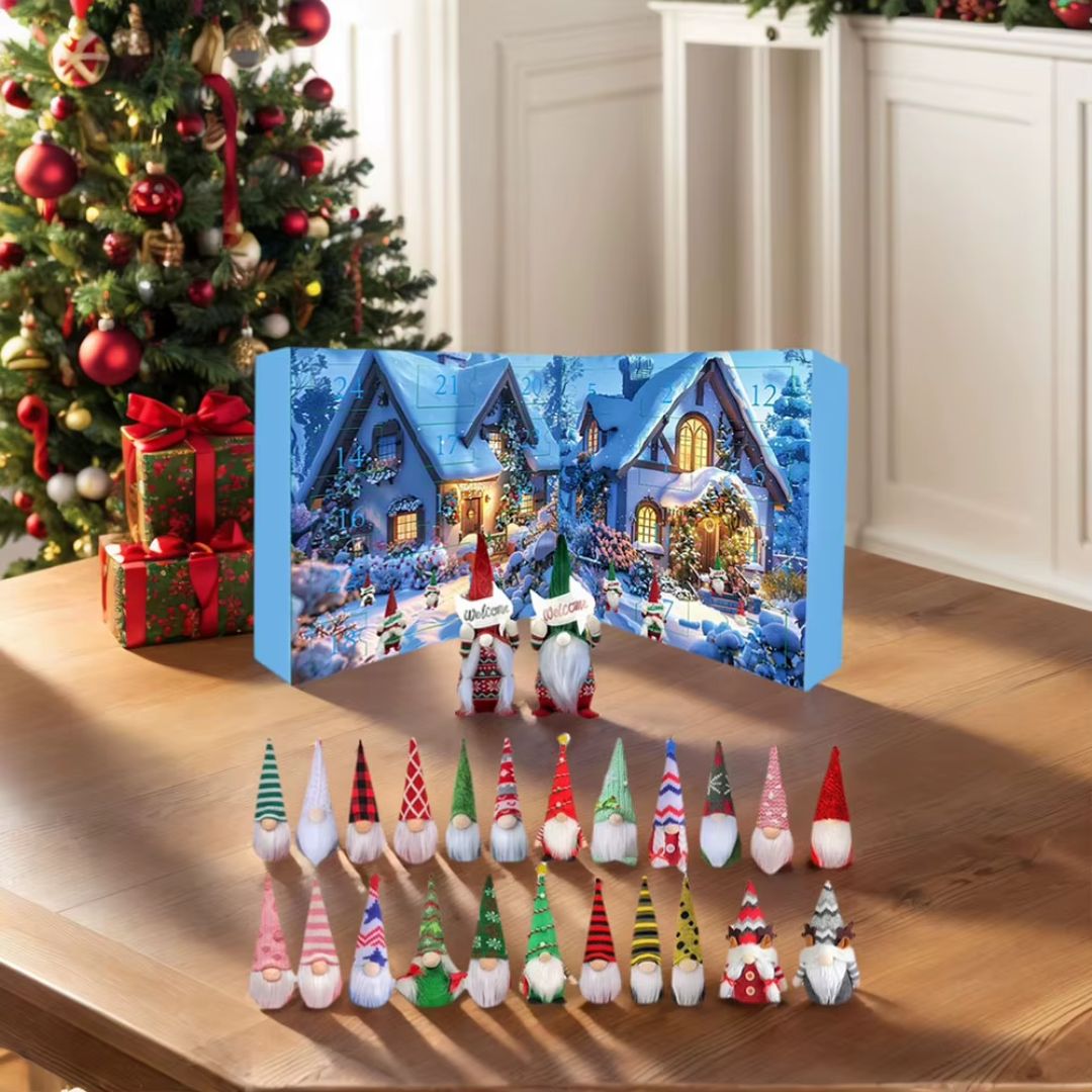 🎅 Christmas Gnome Countdown Calendar 2025 + FREE LED Gnome Gift 🎁