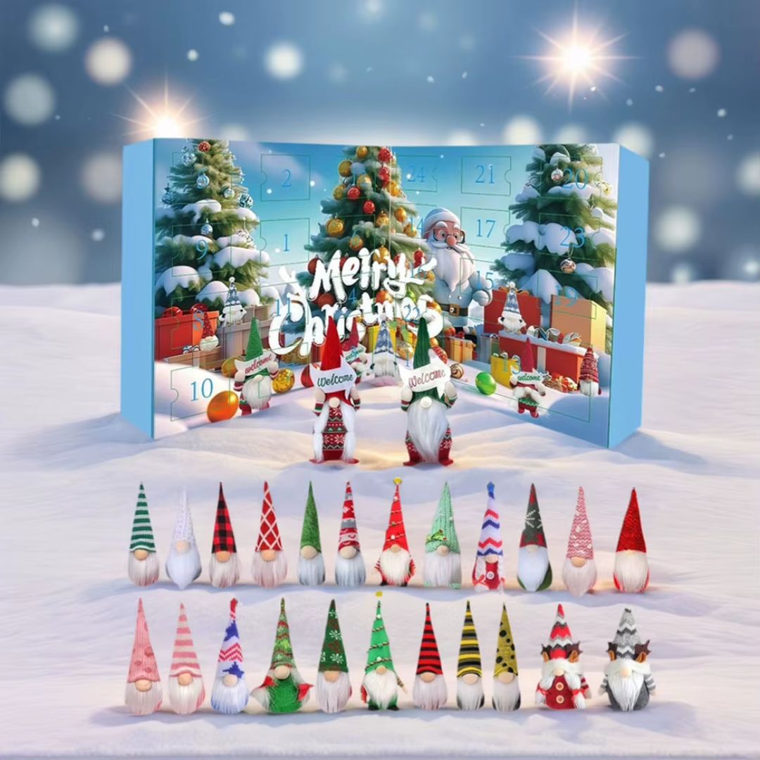 🎅 Christmas Gnome Countdown Calendar 2025 + FREE LED Gnome Gift 🎁