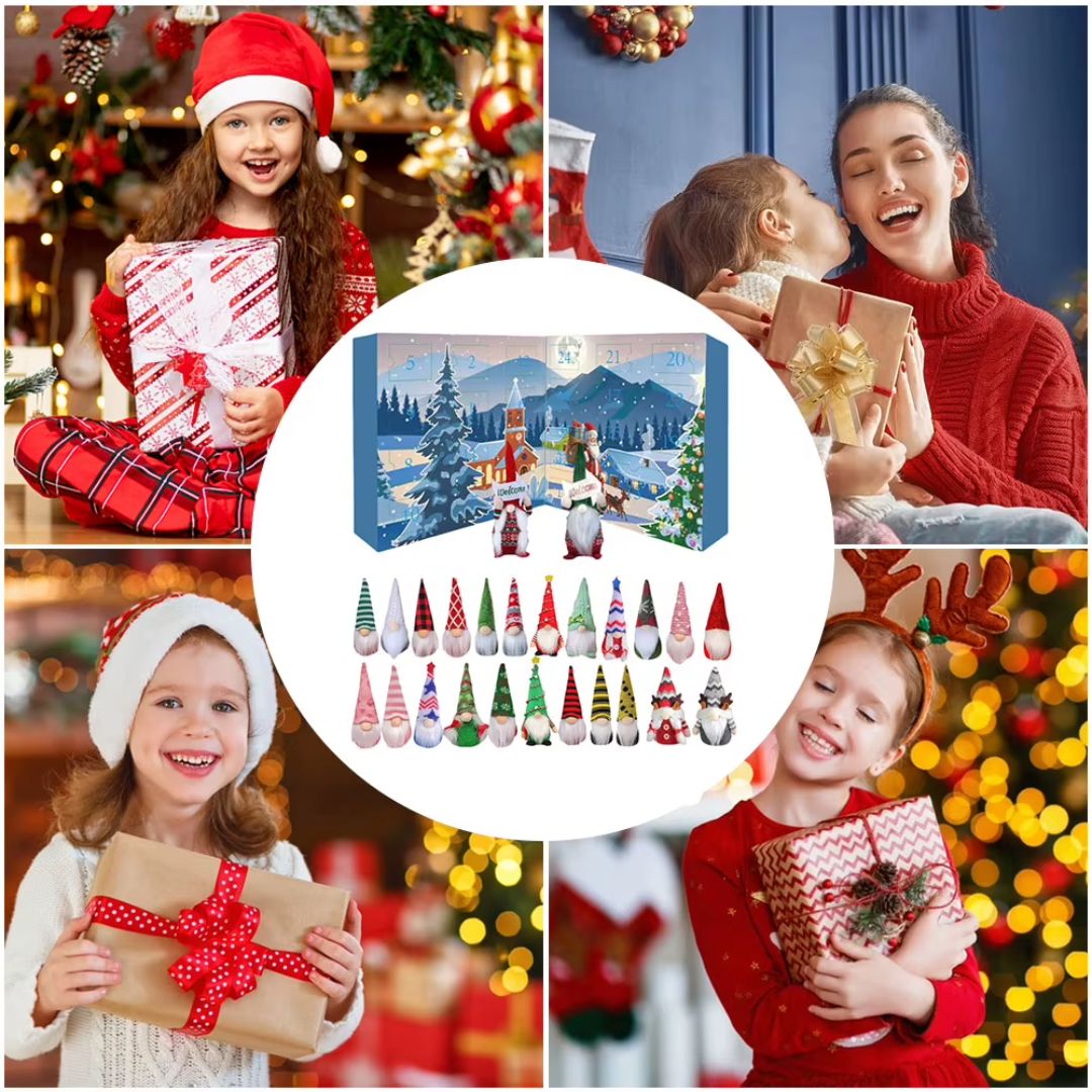 🎅 Christmas Gnome Countdown Calendar 2025 + FREE LED Gnome Gift 🎁
