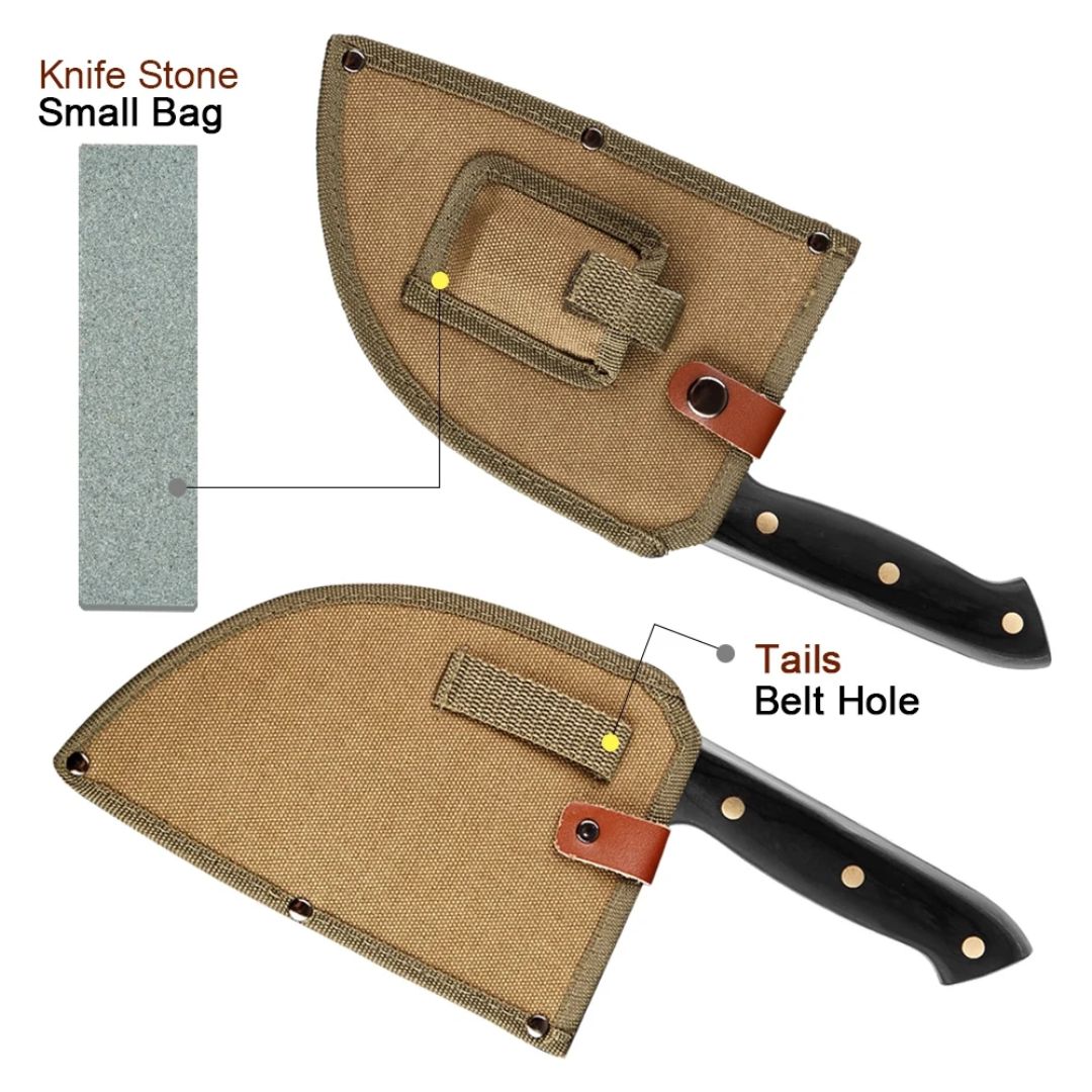 Dravon BlackSteel Cleaver in Hand-Forged Carbon Steel - Premium Quality