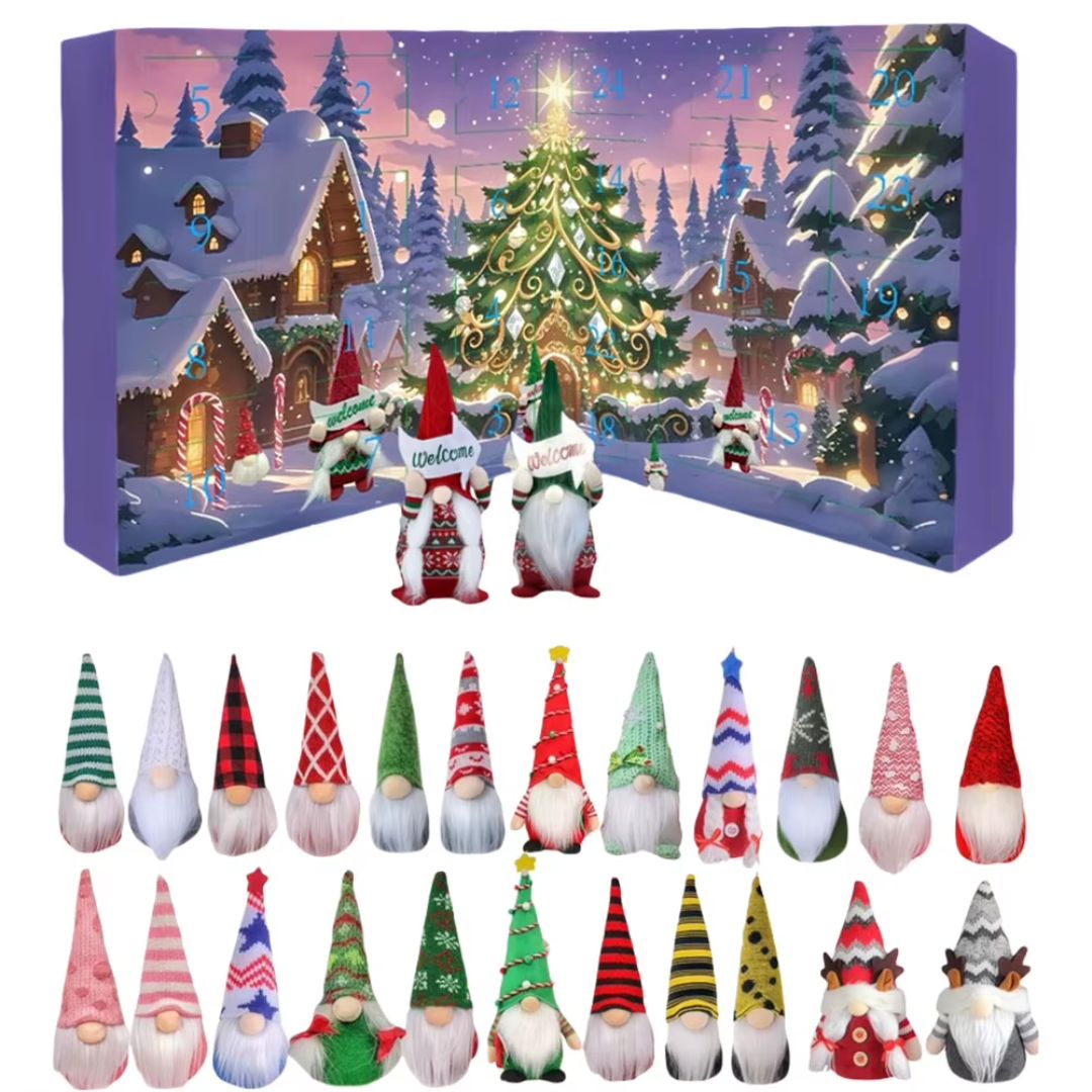 🎅 Christmas Gnome Countdown Calendar 2025 + FREE LED Gnome Gift 🎁