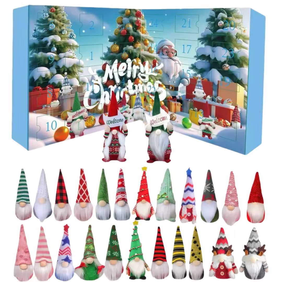 🎅 Christmas Gnome Countdown Calendar 2025 + FREE LED Gnome Gift 🎁