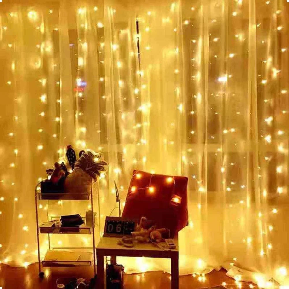Christmas Curtain Fairy Lights – Festive Garland Decoration for Home 2025 & New Year
