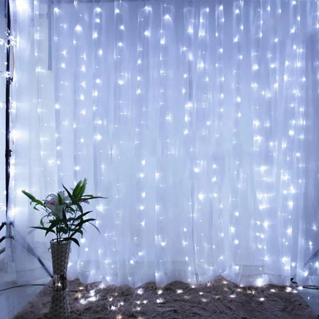Christmas Curtain Fairy Lights – Festive Garland Decoration for Home 2025 & New Year