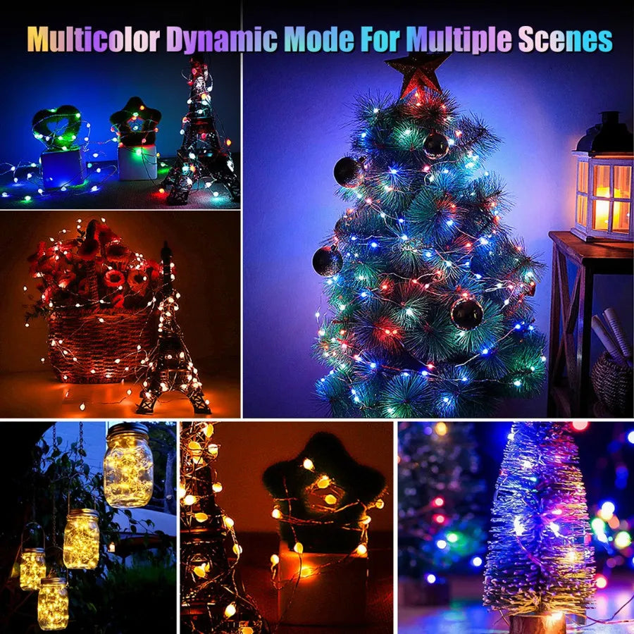 RGB LED Christmas Tree Lights Lighting Control via Mobile App