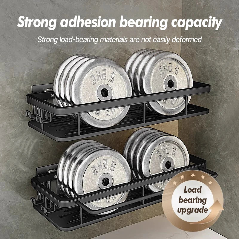 Stainless Steel Bathroom Storage Rack – Anti-Rust Suction Cup Shower Organizer