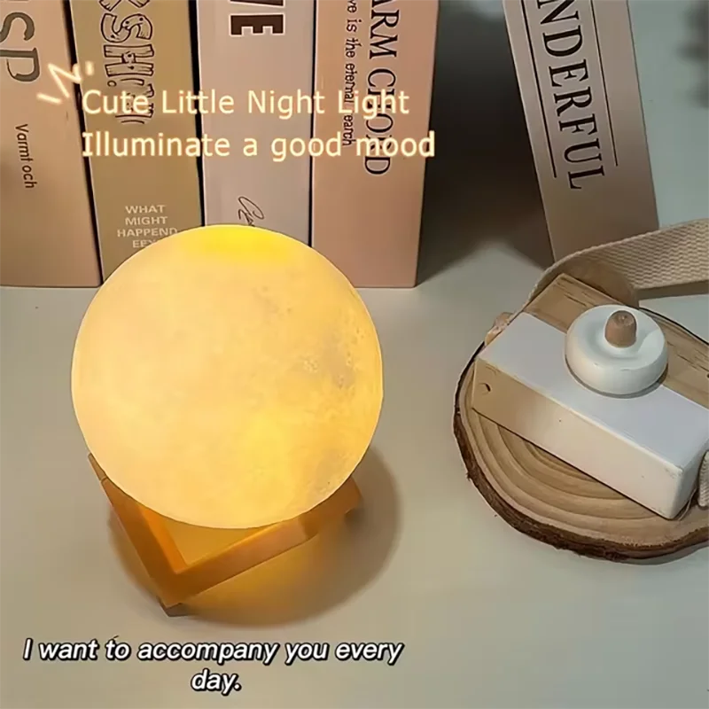 LED Moon Lamp Night Light – Starry Bedroom Decoration & Kids Gift