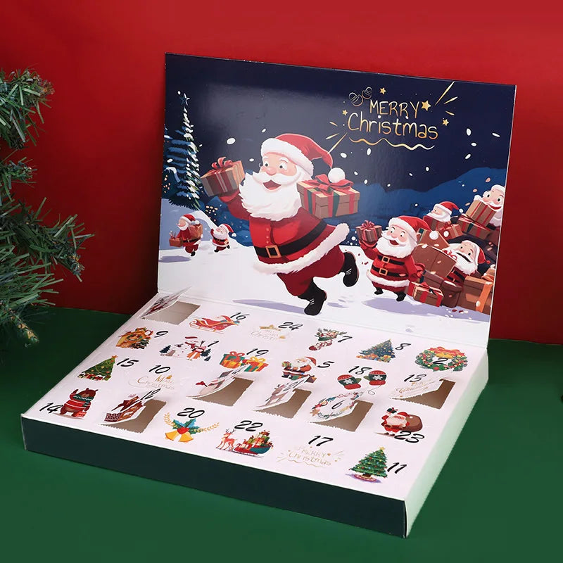 24-Grid Christmas Advent Calendar – DIY Fillable Countdown Boxes for Kids 2025