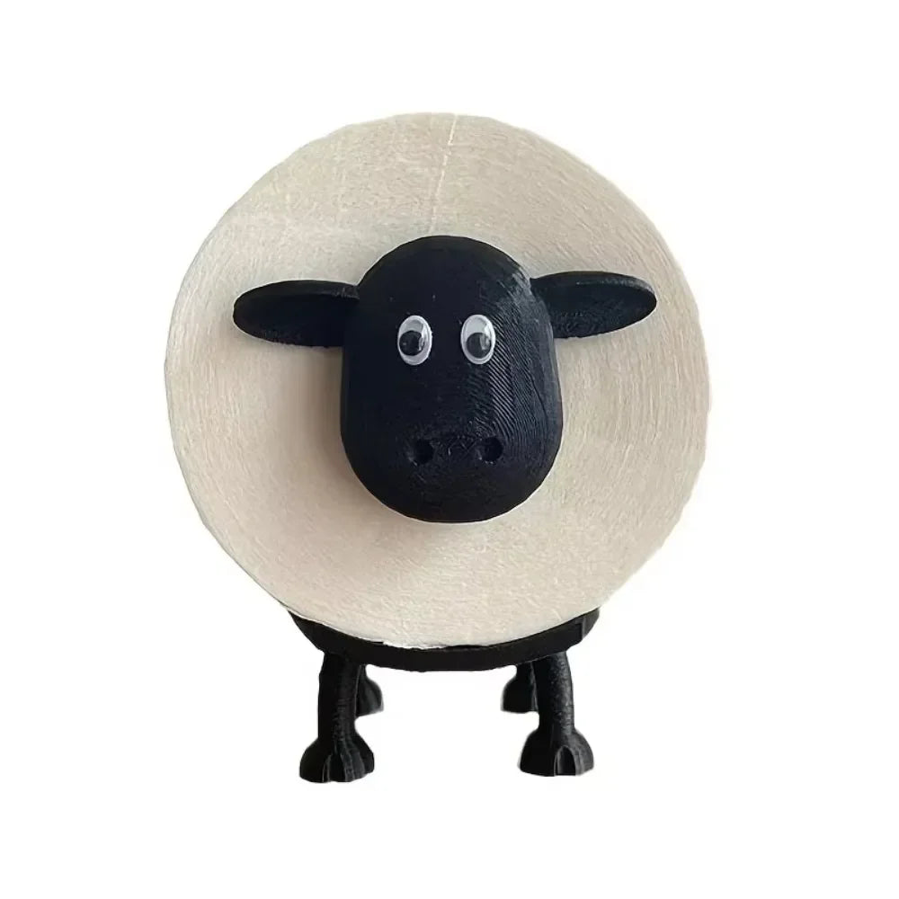 2025 Resin Sheep Toilet Paper Holder – Stackable Animal Tissue Organizer for Bathroom Decor