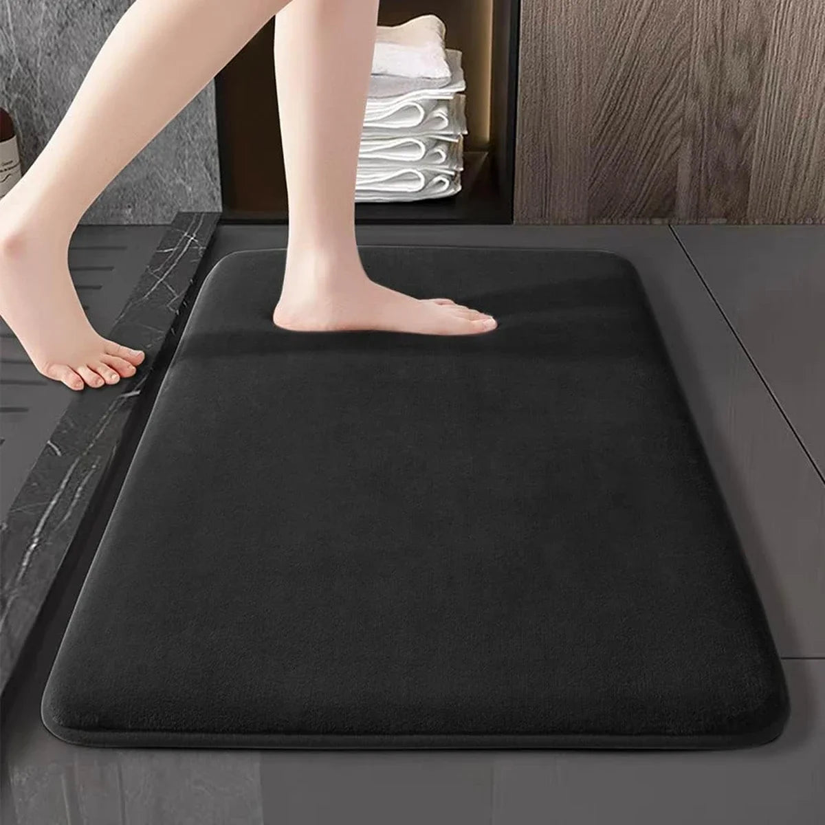Non-Slip Absorbent Bath Mat – Coral Velvet Anti-Slip Bathroom Floor Rug