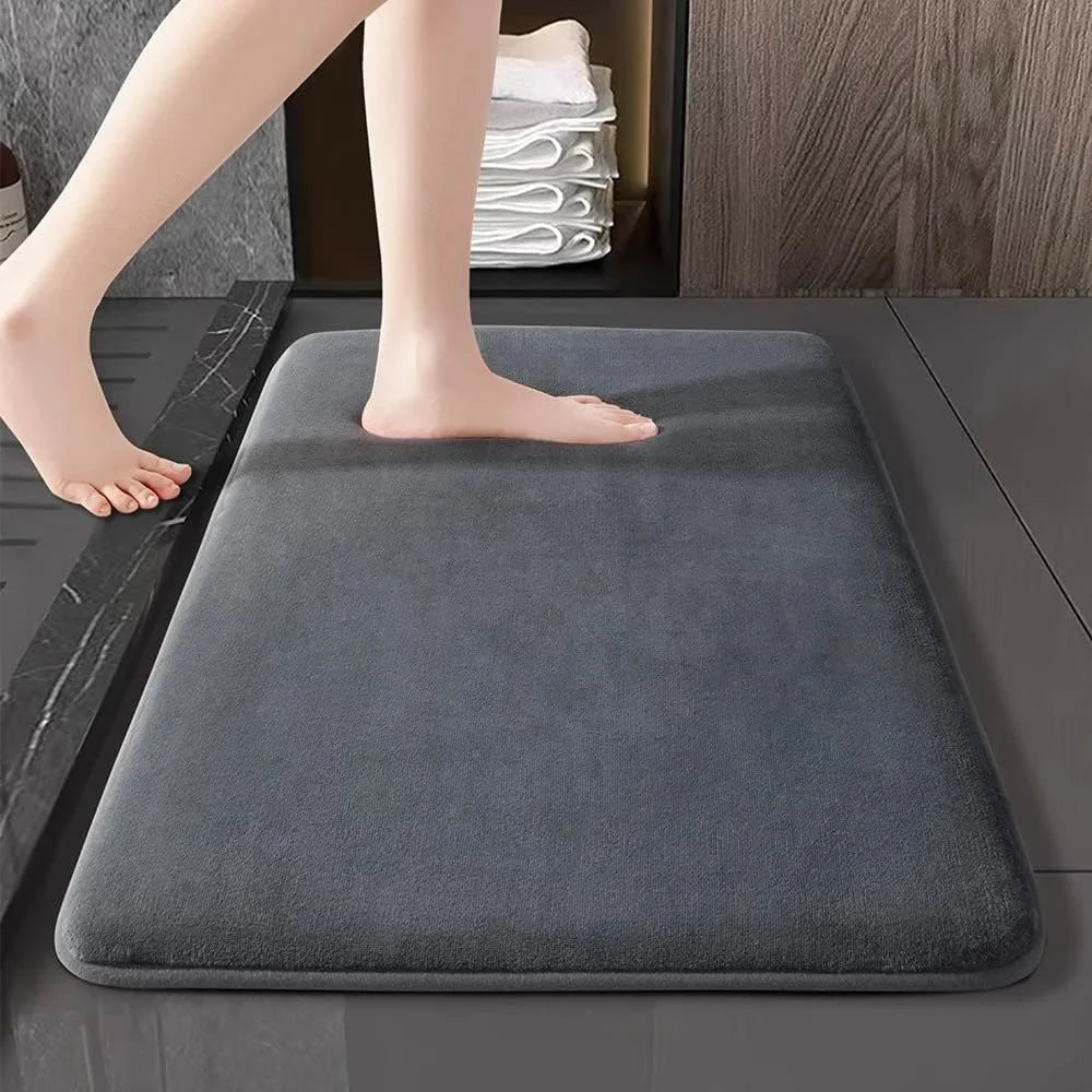 Non-Slip Absorbent Bath Mat – Coral Velvet Anti-Slip Bathroom Floor Rug