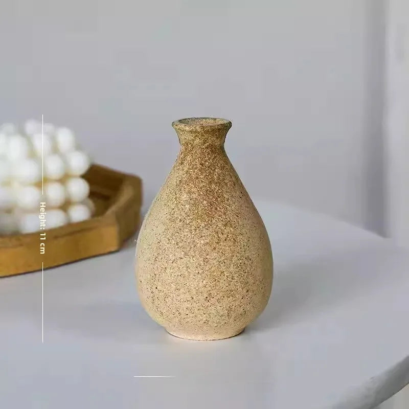 Rustic Wooden Vase – Handmade Mosaic Decorative Prop for Home & Photography