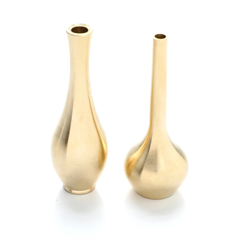Nordic Mini Copper Vase – Gold-Plated Scandinavian Flower Vase for Home Décor