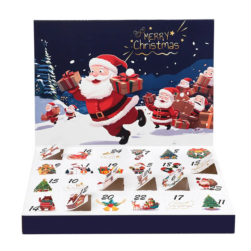 24-Grid Christmas Advent Calendar – DIY Fillable Countdown Boxes for Kids 2025