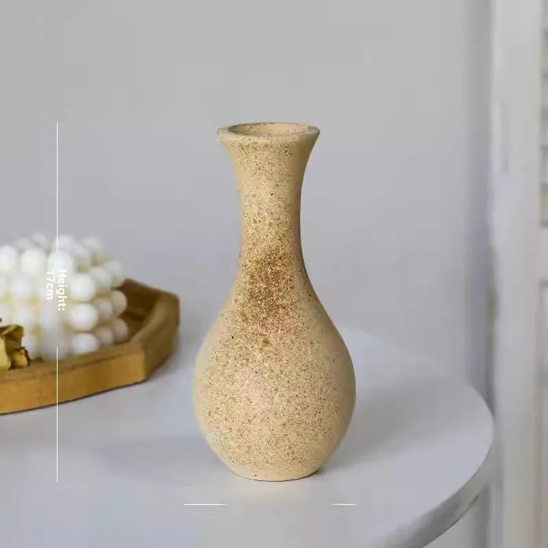 Rustic Wooden Vase – Handmade Mosaic Decorative Prop for Home & Photography