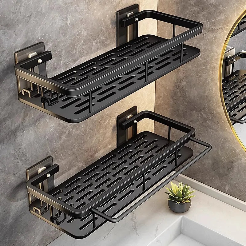 Stainless Steel Bathroom Storage Rack – Anti-Rust Suction Cup Shower Organizer