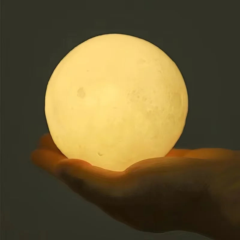 LED Moon Lamp Night Light – Starry Bedroom Decoration & Kids Gift