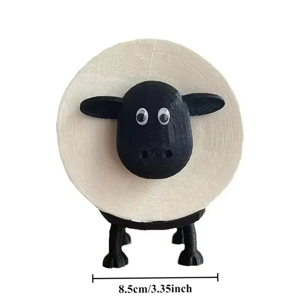 2025 Resin Sheep Toilet Paper Holder – Stackable Animal Tissue Organizer for Bathroom Decor