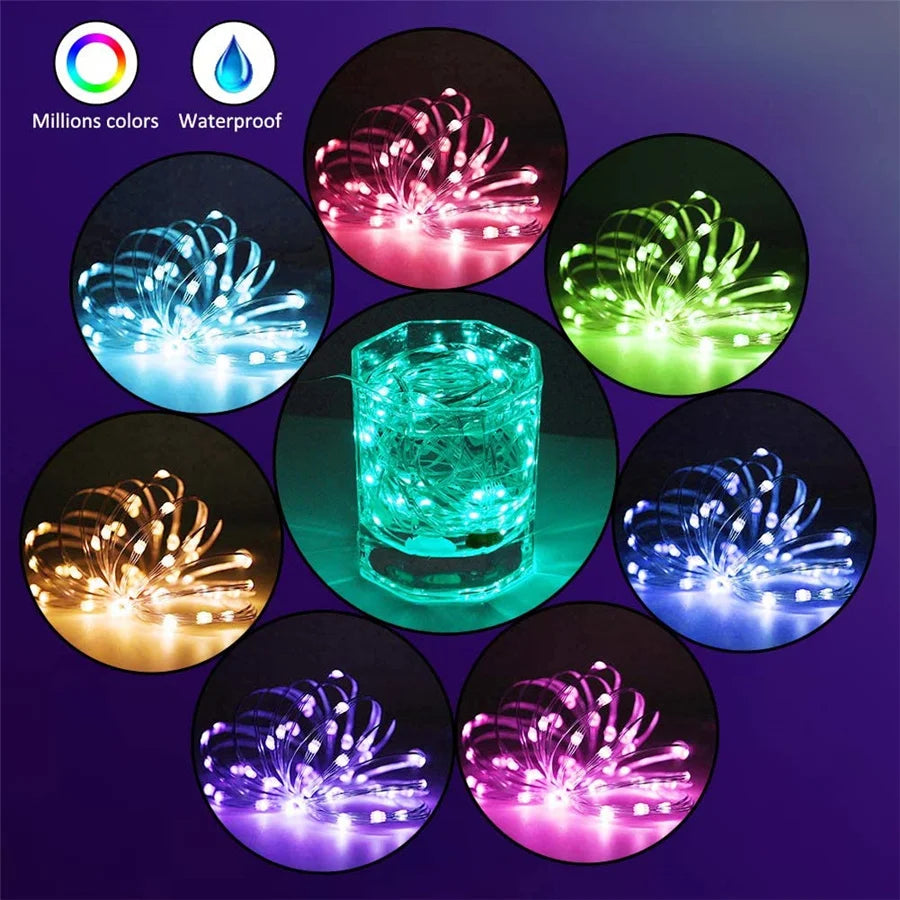 RGB LED Christmas Tree Lights Lighting Control via Mobile App